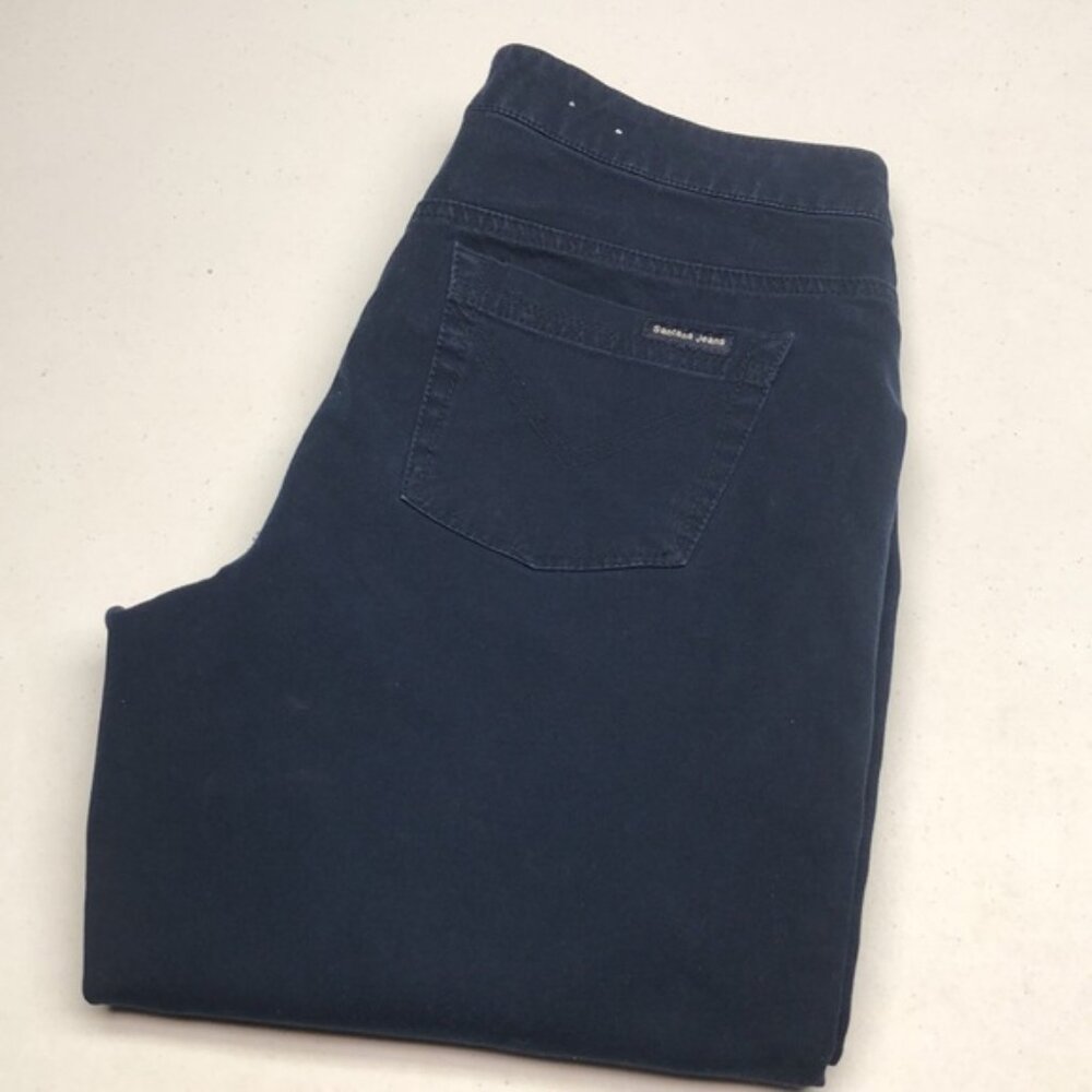 SANTANA NAVY BLUE HIGH-RISE WIDE LEG JEANS 12/31x30 ⭐️